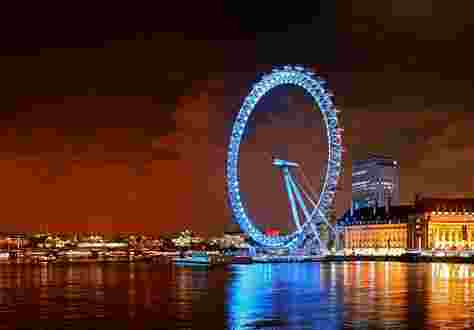 Light Night London Eye London United Kingdom