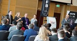 view Future Leaders In Sport Conference St Georges Park Speakers Panel LQ AT9I1612 25Apr18