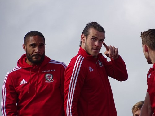Welsh players Ashley Williams and Gareth Bale who were managed by Chris Coleman
