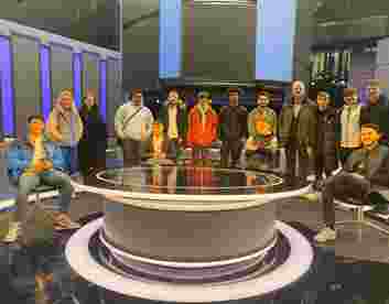 Students visit multiple TV sport studios on trip to Stockley Park