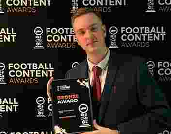 Broadcasting student victorious at Football Content Award ceremony