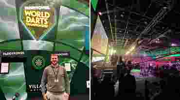 UCFB sports media students gain work experience at PDC World Darts Championships